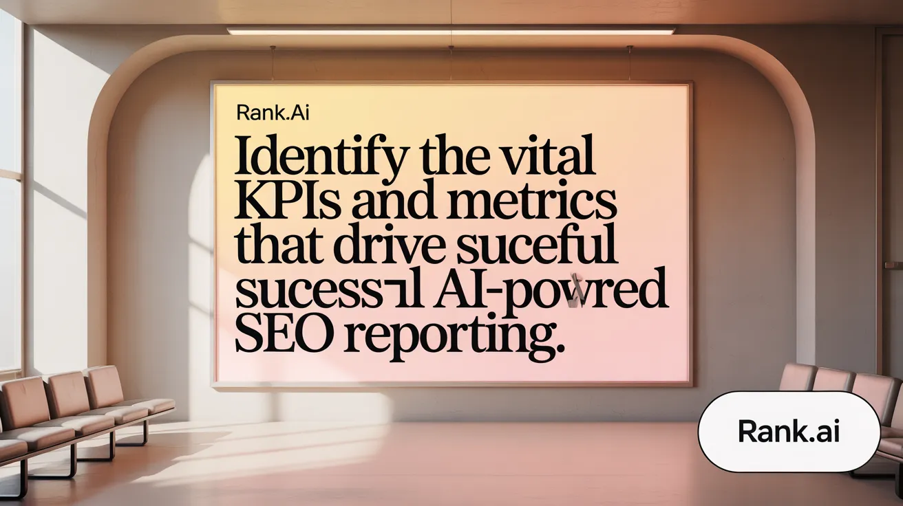 Identify the vital KPIs and metrics that drive successful AI-powered SEO reporting.