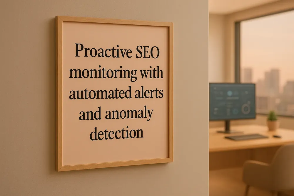 Proactive SEO monitoring with automated alerts and anomaly detection