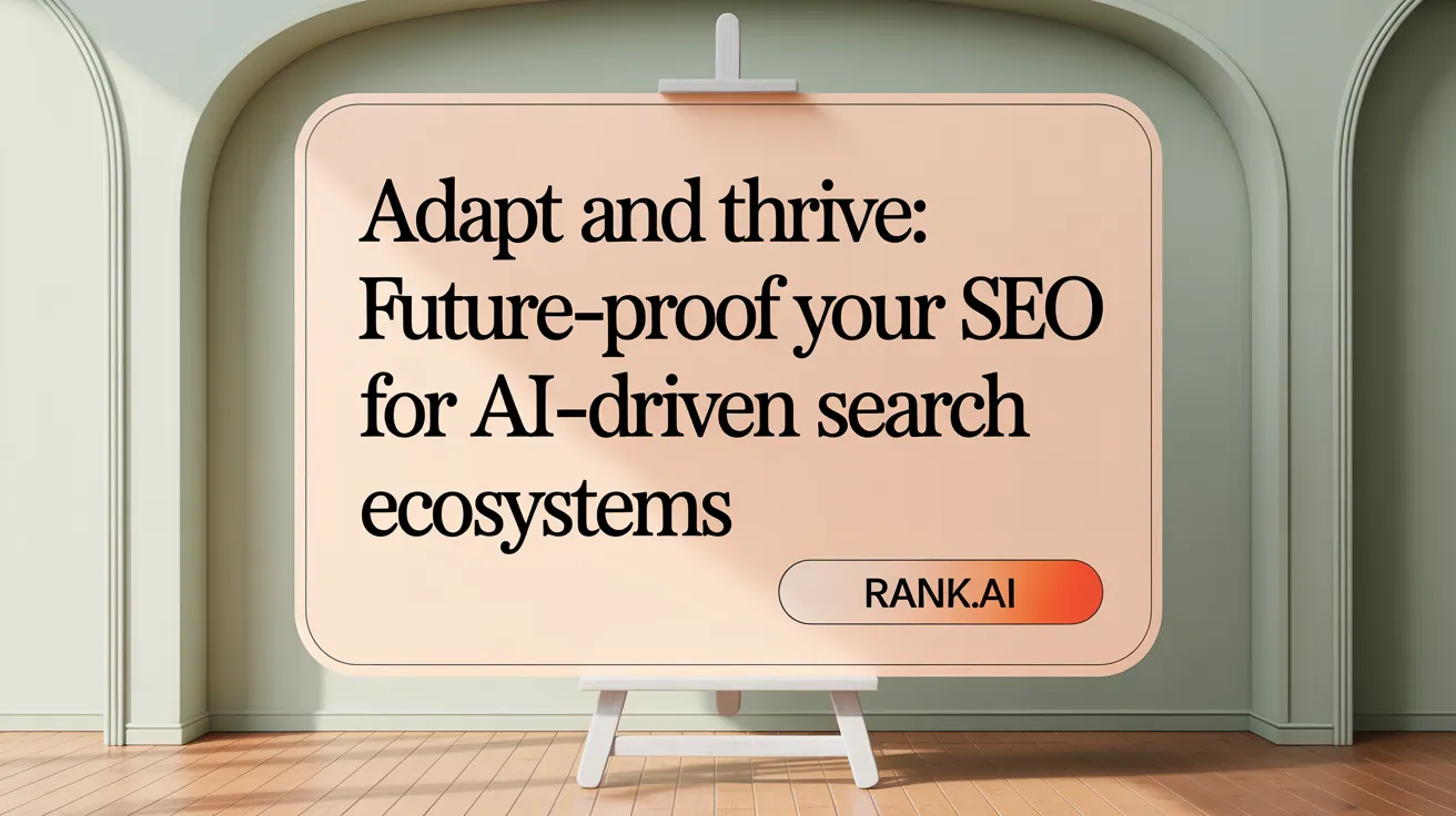Adapt and Thrive: Future-Proof Your SEO for AI-Driven Search Ecosystems
