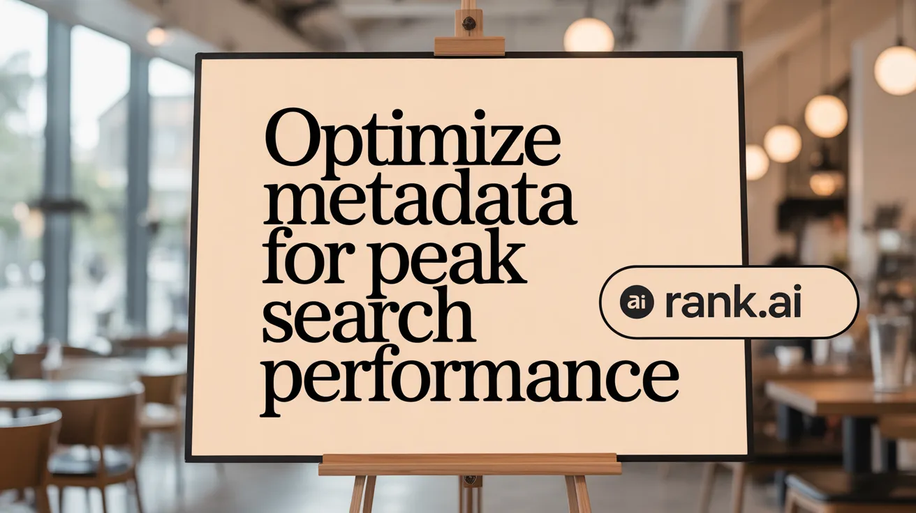 Optimize Metadata for Peak Search Performance