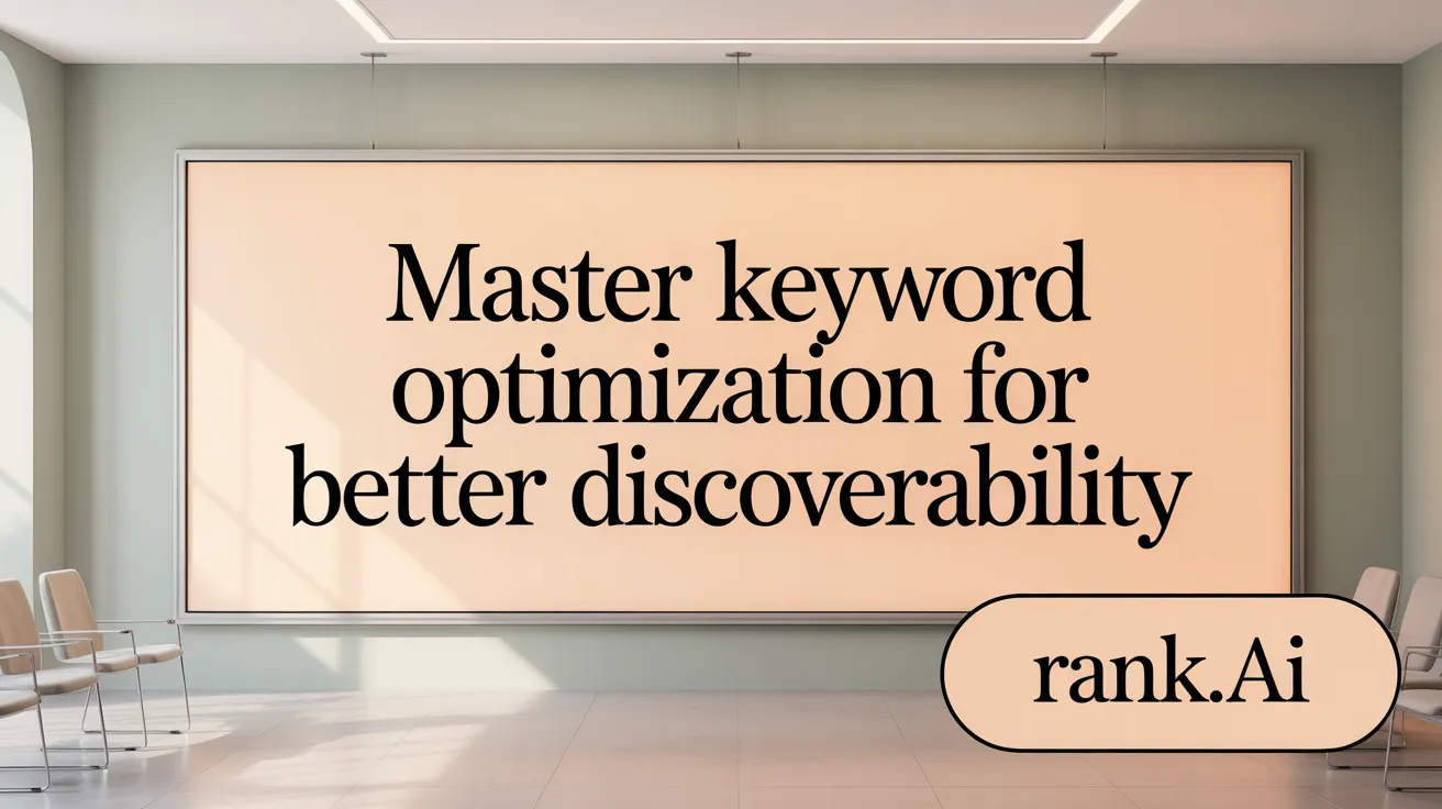 Master Keyword Optimization for Better Discoverability
