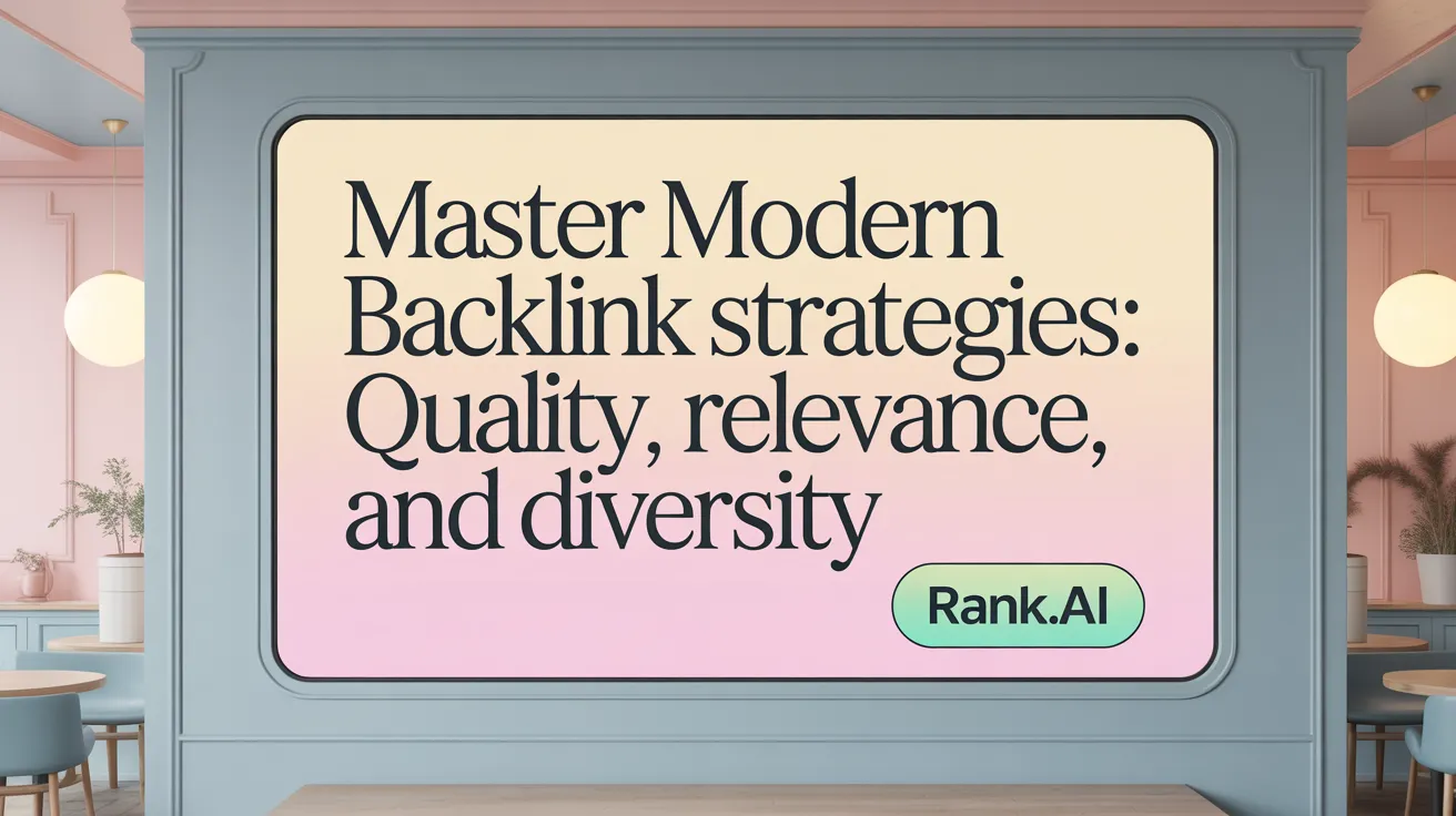 Master Modern Backlink Strategies: Quality, Relevance, and Diversity