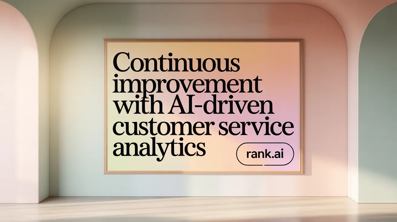 Continuous Improvement with AI-Driven Customer Service Analytics