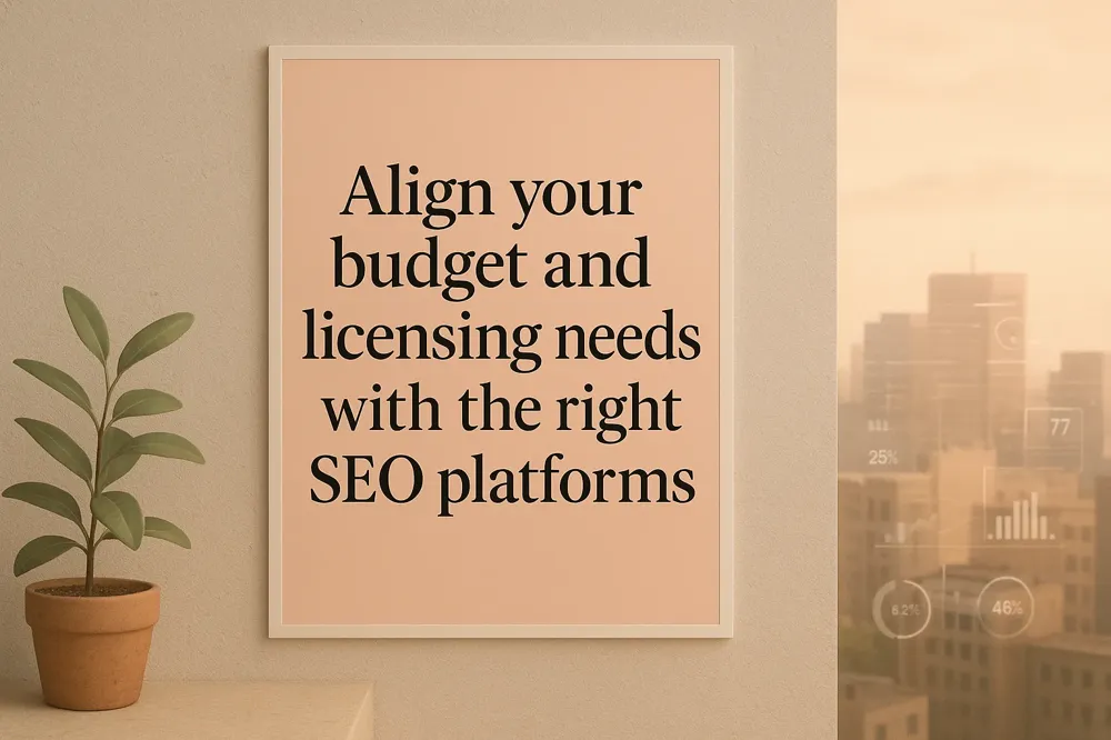 Align your budget and licensing needs with the right SEO platforms