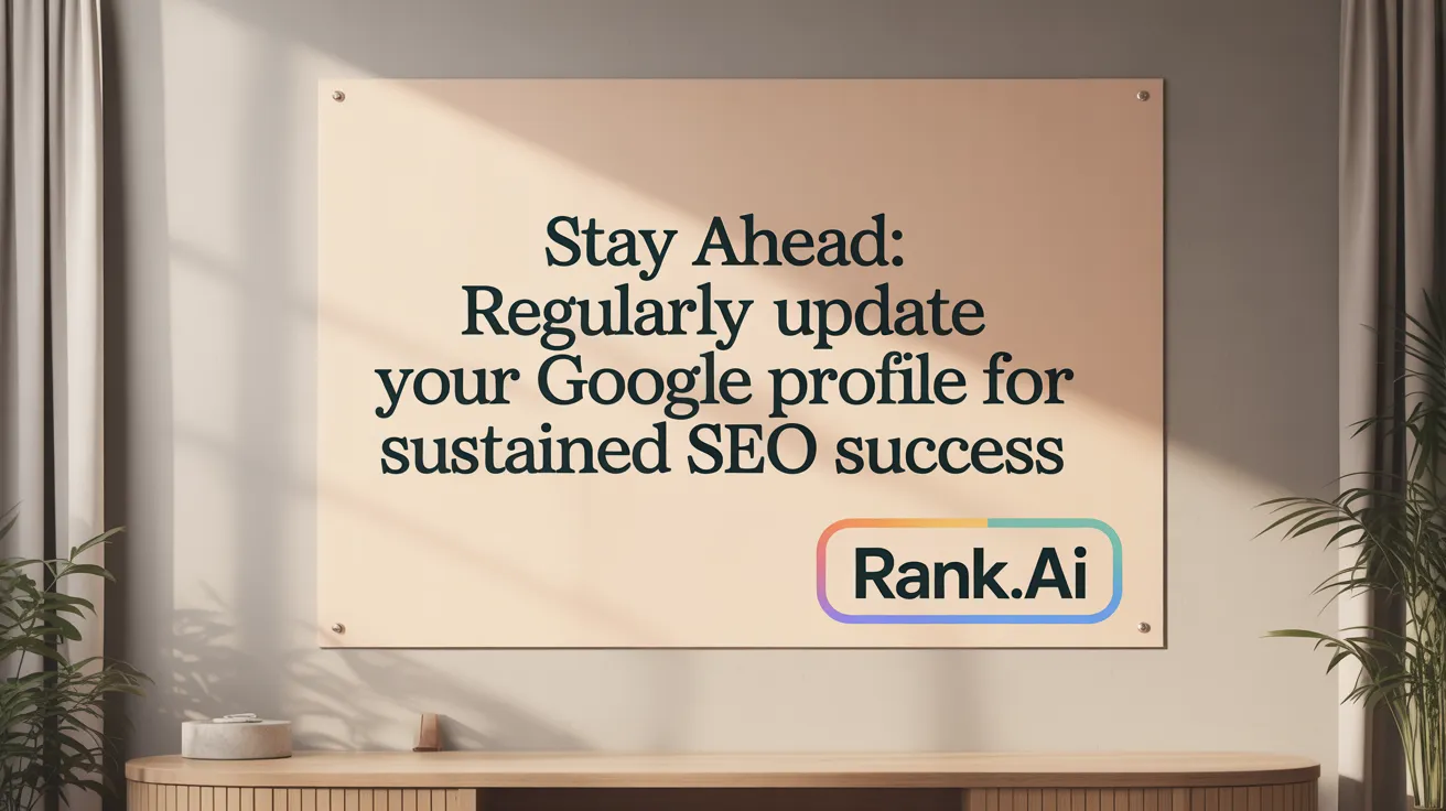 Stay Ahead: Regularly Update Your Google Profile for Sustained SEO Success