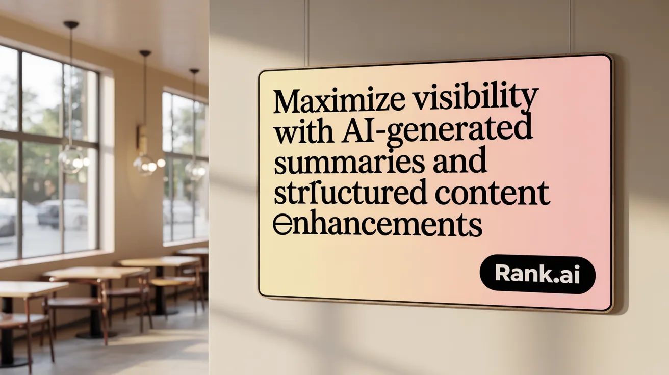 Maximize visibility with AI-generated summaries and structured content enhancements