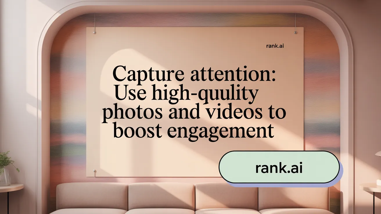 Capture Attention: Use High-Quality Photos and Videos to Boost Engagement