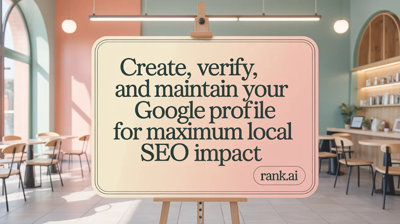 Create, Verify, and Maintain Your Google Profile for Maximum Local SEO Impact