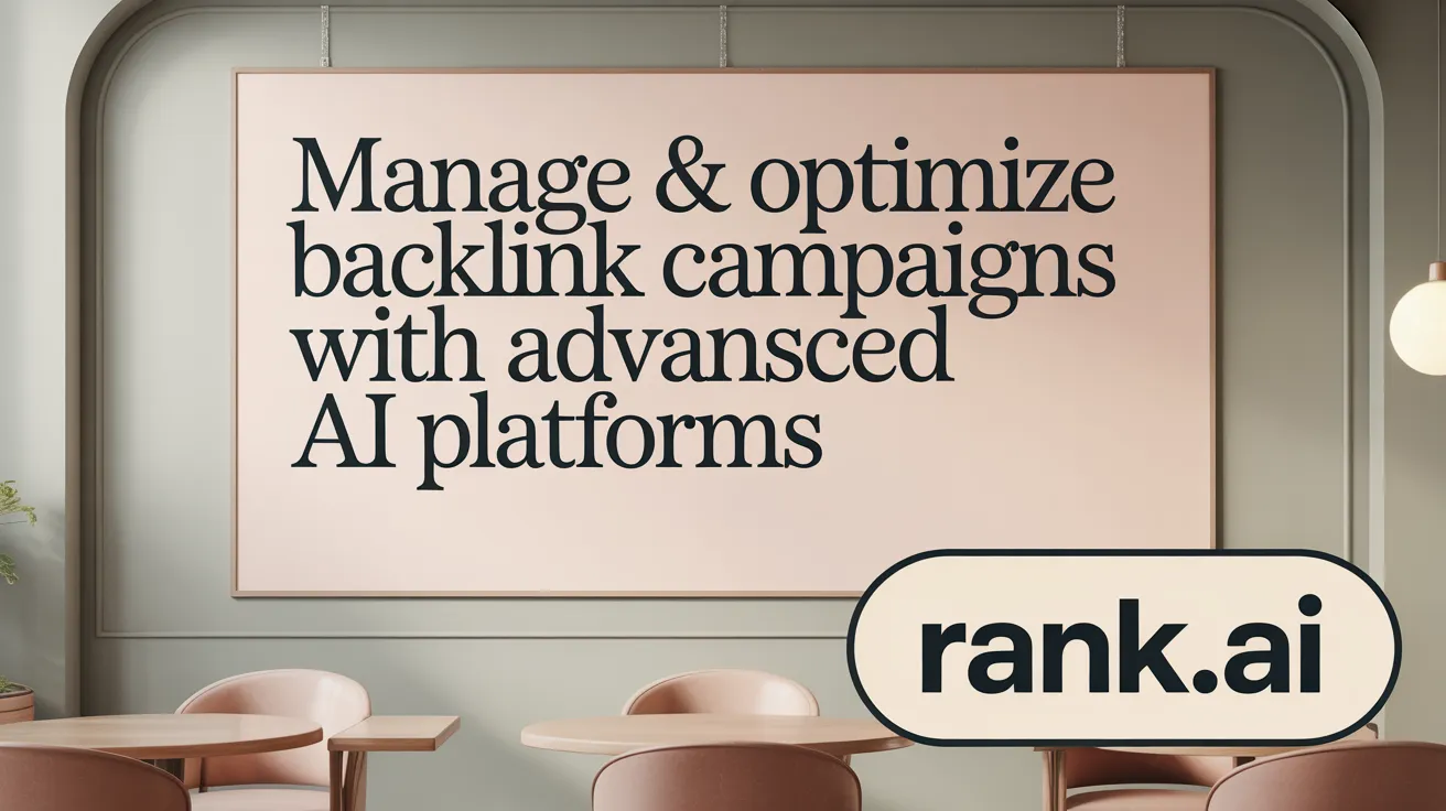 Manage &amp; Optimize Backlink Campaigns with Advanced AI Platforms