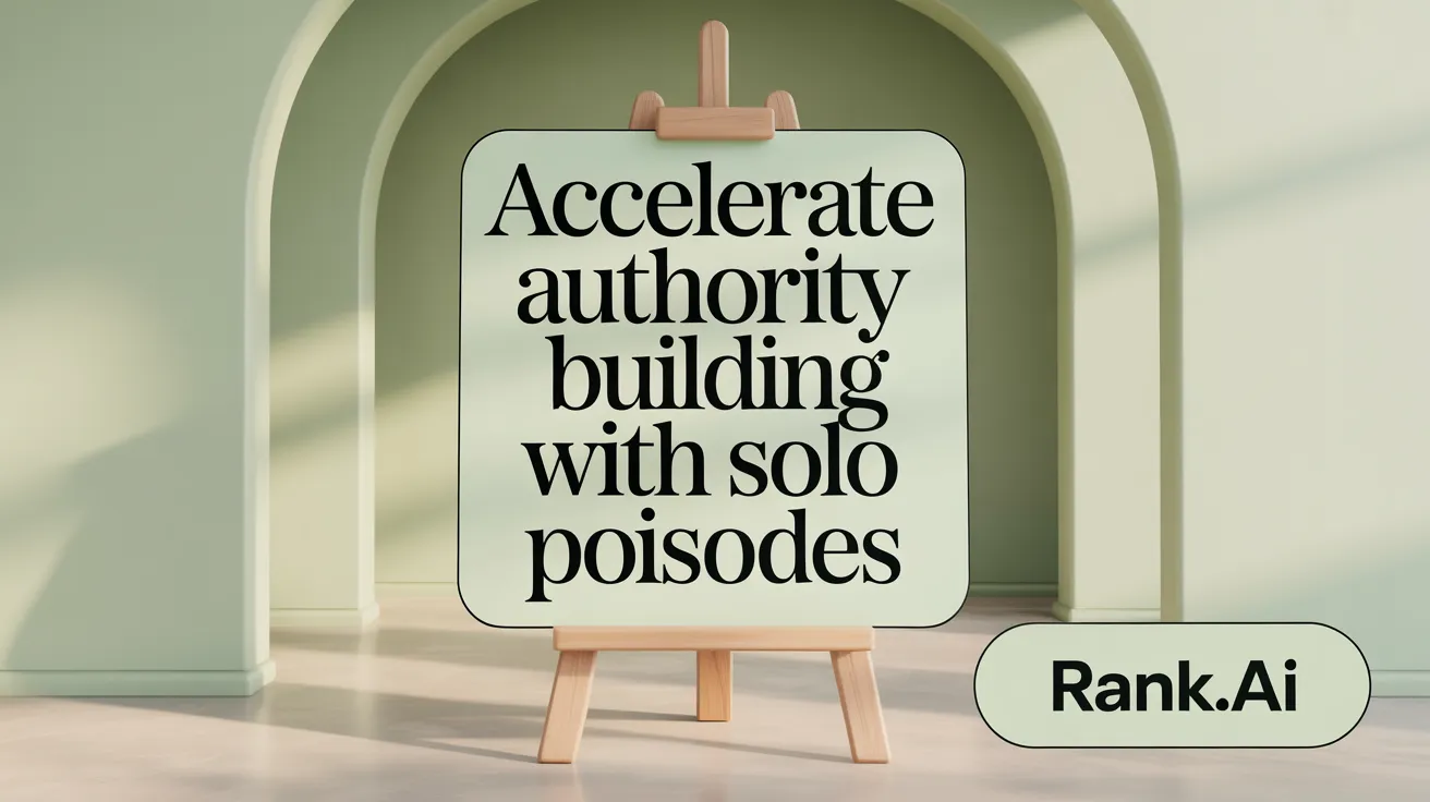 Accelerate Authority Building with Solo Podcast Episodes