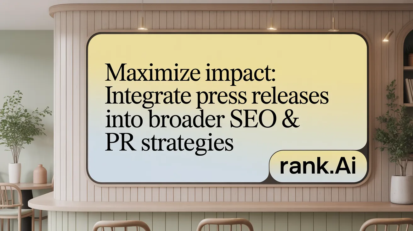 Maximize Impact: Integrate Press Releases into Broader SEO &amp; PR Strategies