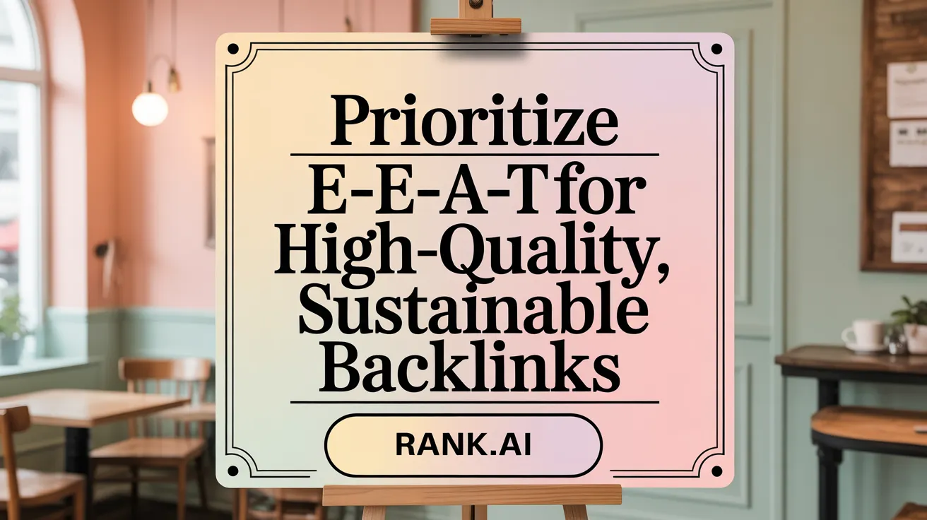 Prioritize E-E-A-T for High-Quality, Sustainable Backlinks