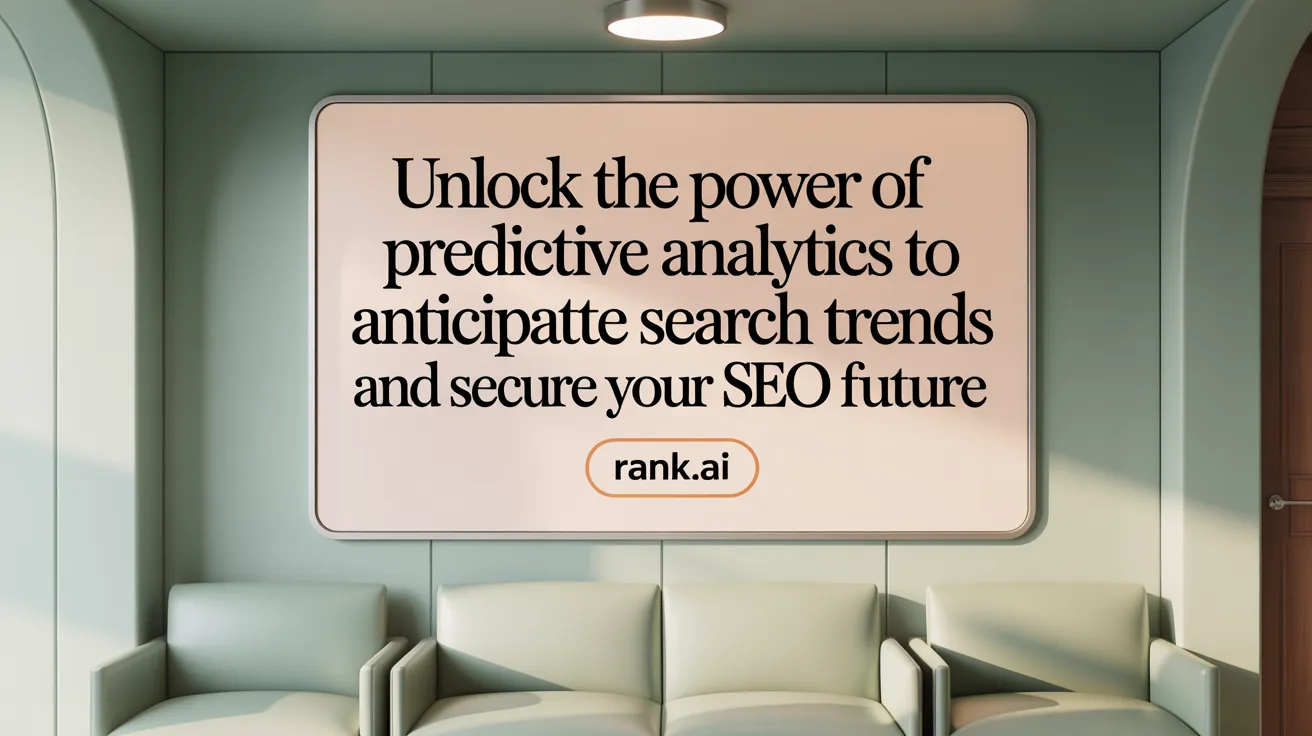 Unlock the Power of Predictive Analytics to Anticipate Search Trends and Secure Your SEO Future
