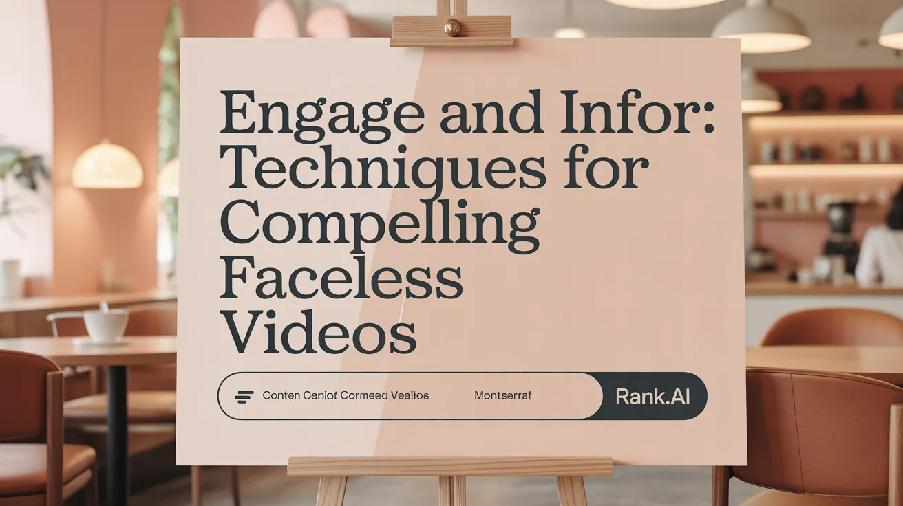 Engage and Inform: Techniques for Compelling Faceless Videos