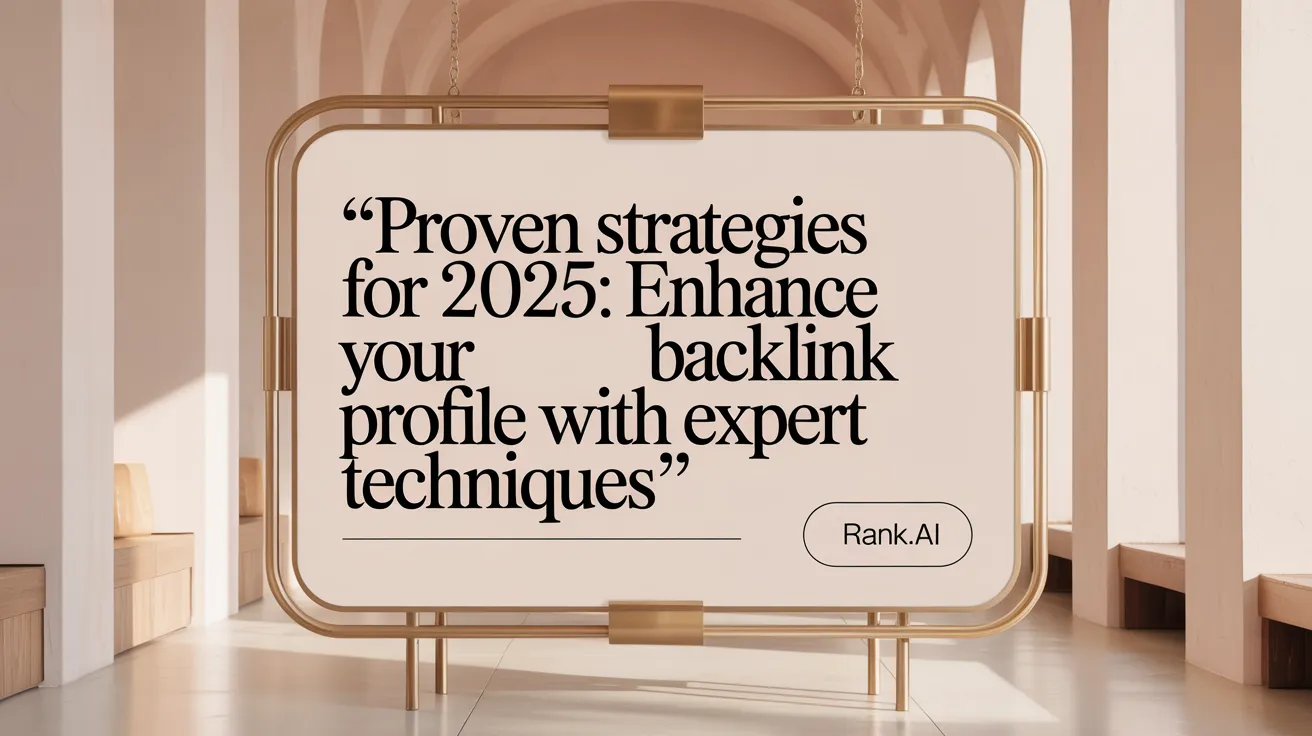 Proven Strategies for 2025: Enhance Your Backlink Profile with Expert Techniques