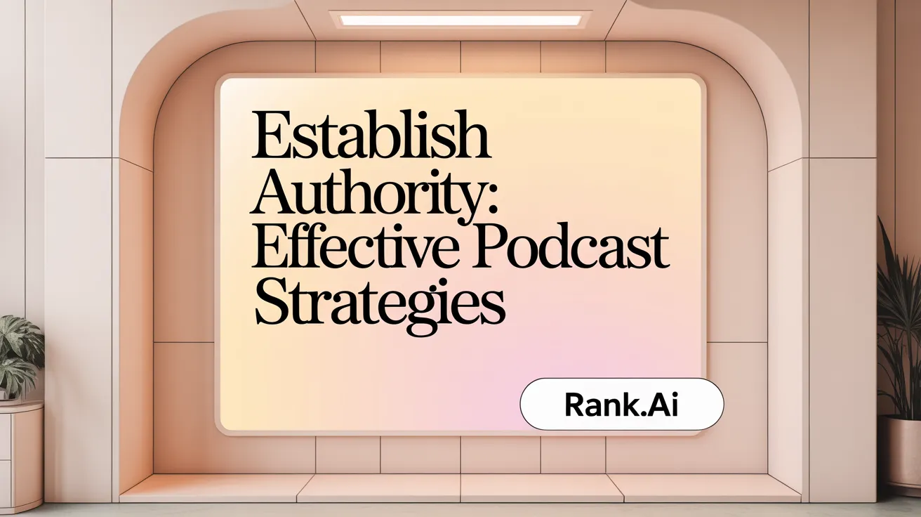 Establish Authority: Effective Podcast Strategies
