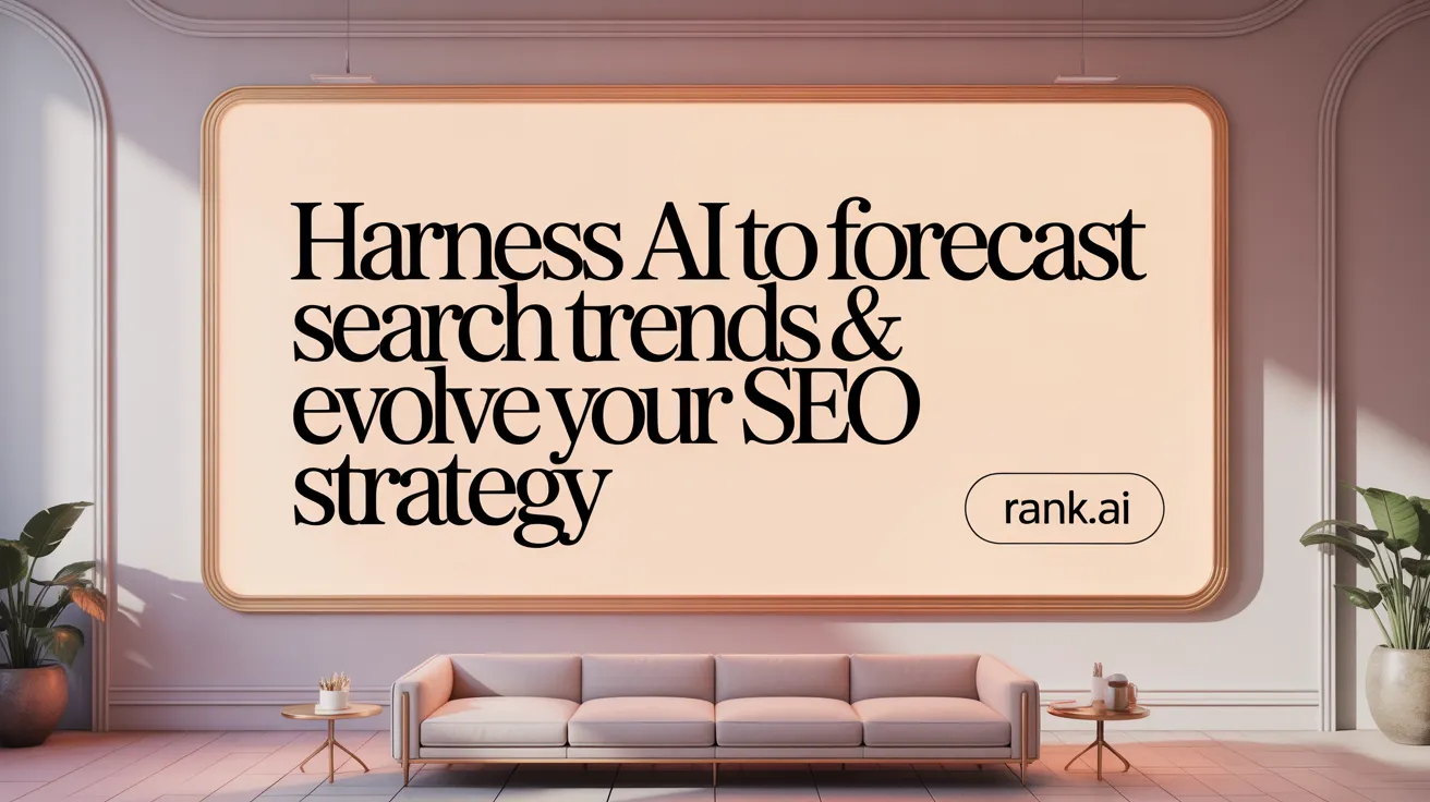 Harness AI to Forecast Search Trends &amp; Evolve Your SEO Strategy