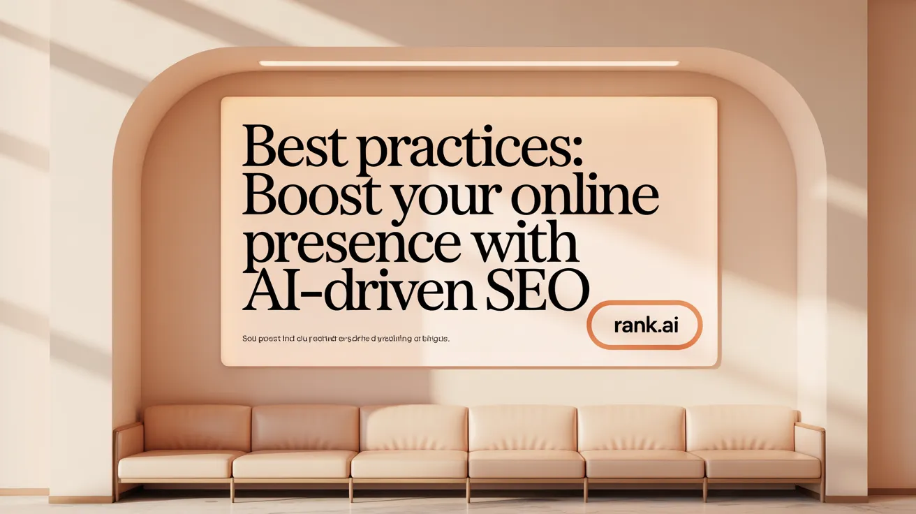Best Practices: Boost Your Online Presence with AI-Driven SEO