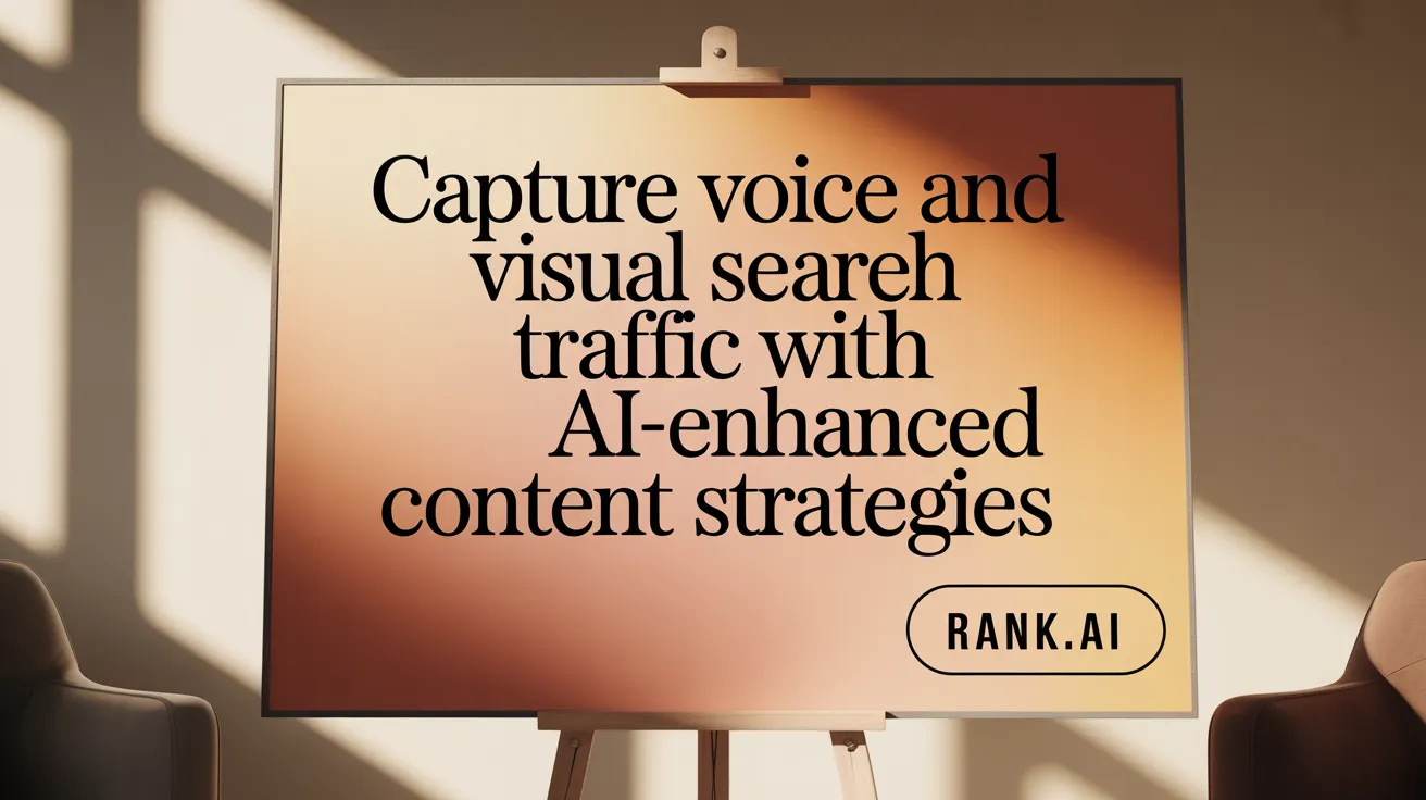 Capture Voice and Visual Search Traffic with AI-Enhanced Content Strategies