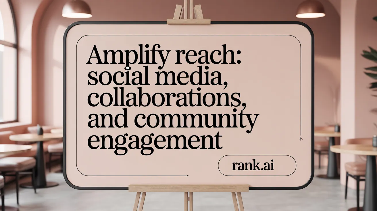 Amplify Reach: Social Media, Collaborations, and Community Engagement