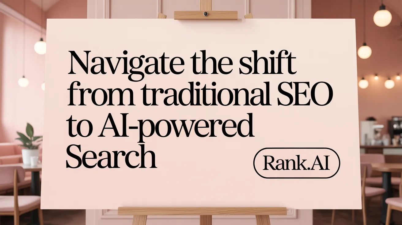 Navigate the Shift from Traditional SEO to AI-Powered Search