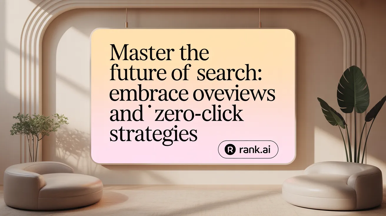 Master the Future of Search: Embrace AI Overviews and Zero-Click Strategies