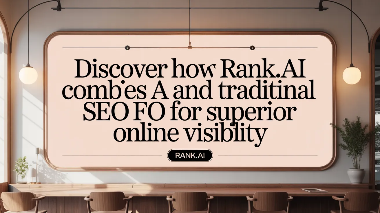 Discover how Rank.ai combines AI and traditional SEO for superior online visibility