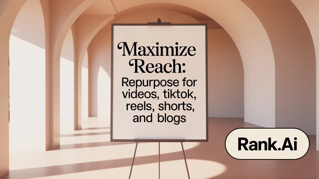 Maximize Reach: Repurpose Videos for TikTok, Reels, Shorts, and Blogs