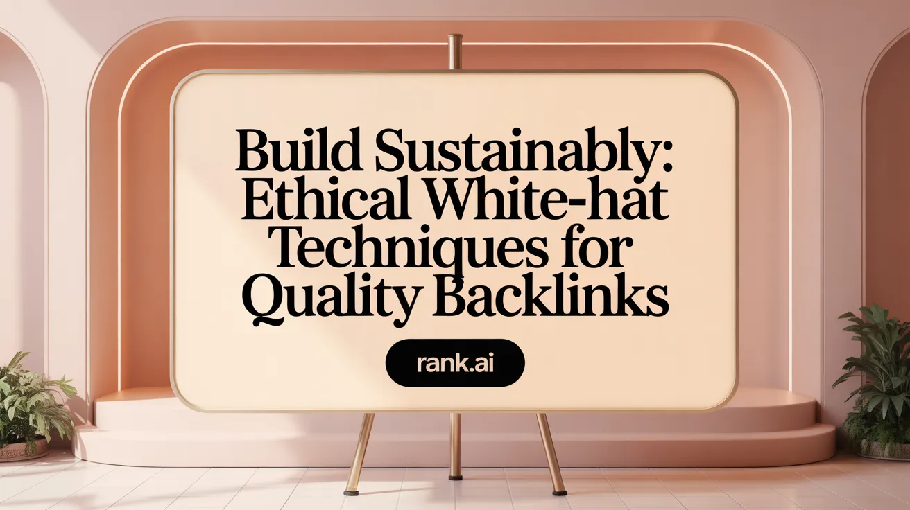 Build Sustainably: Ethical White-Hat Techniques for Quality Backlinks