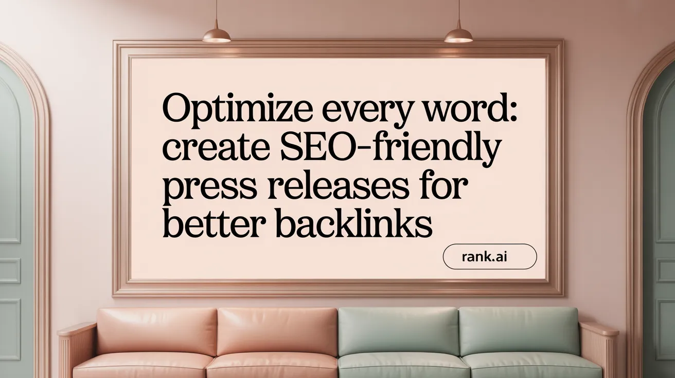 Optimize Every Word: Create SEO-Friendly Press Releases for Better Backlinks