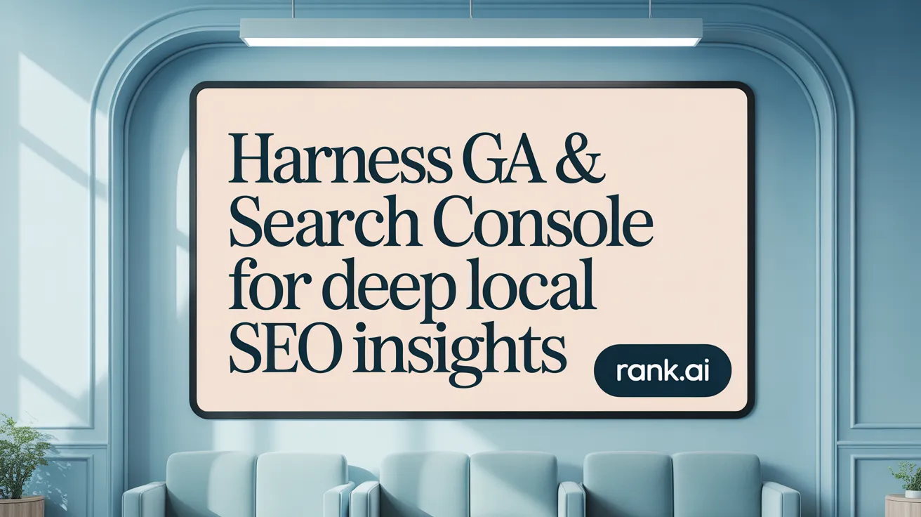 Harness GA &amp; Search Console for Deep Local SEO Insights