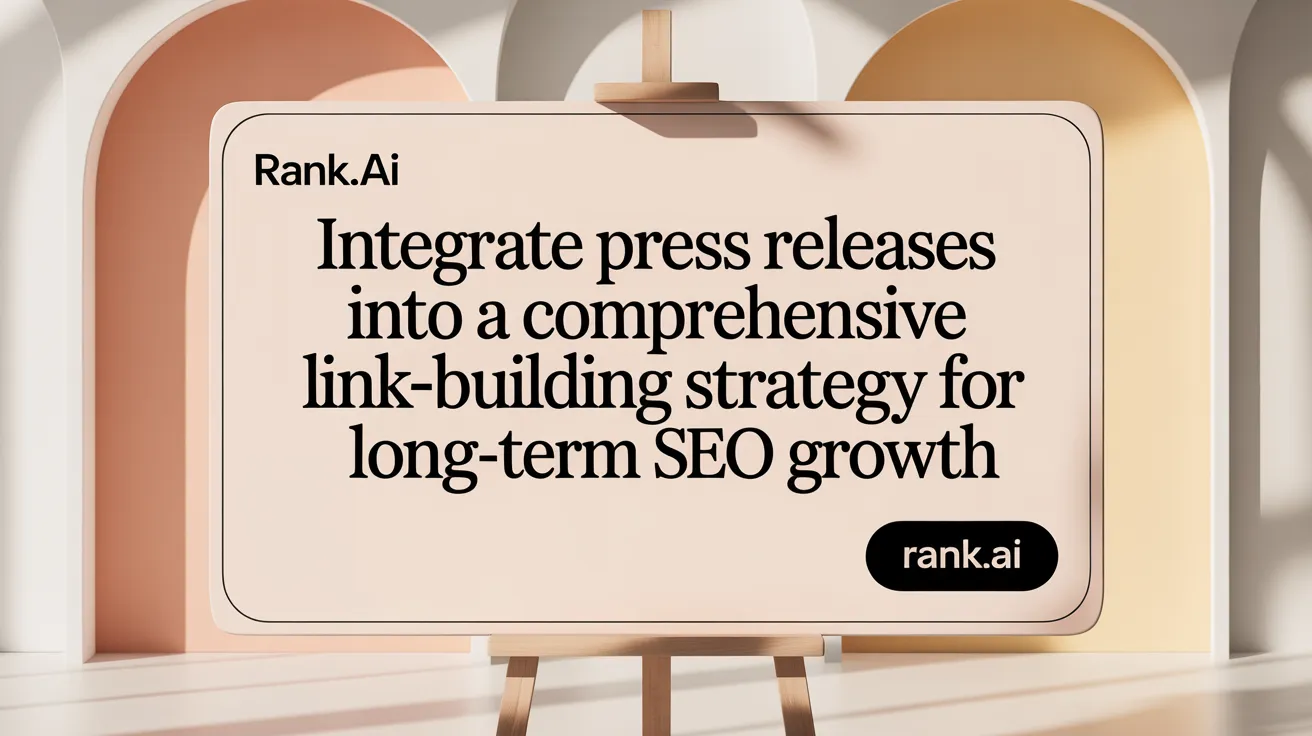 Integrate press releases into a comprehensive link-building strategy for long-term SEO growth