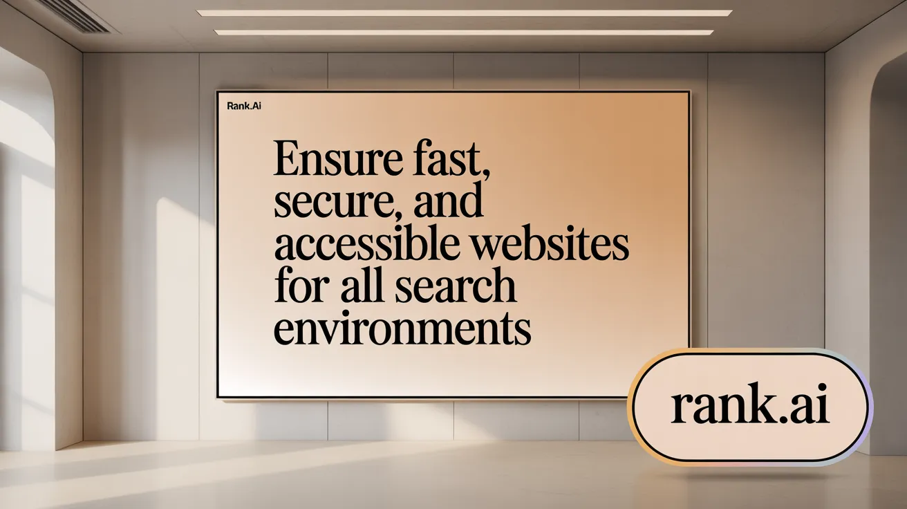 Ensure fast, secure, and accessible websites for all search environments