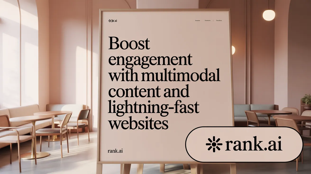 Boost engagement with multimodal content and lightning-fast websites