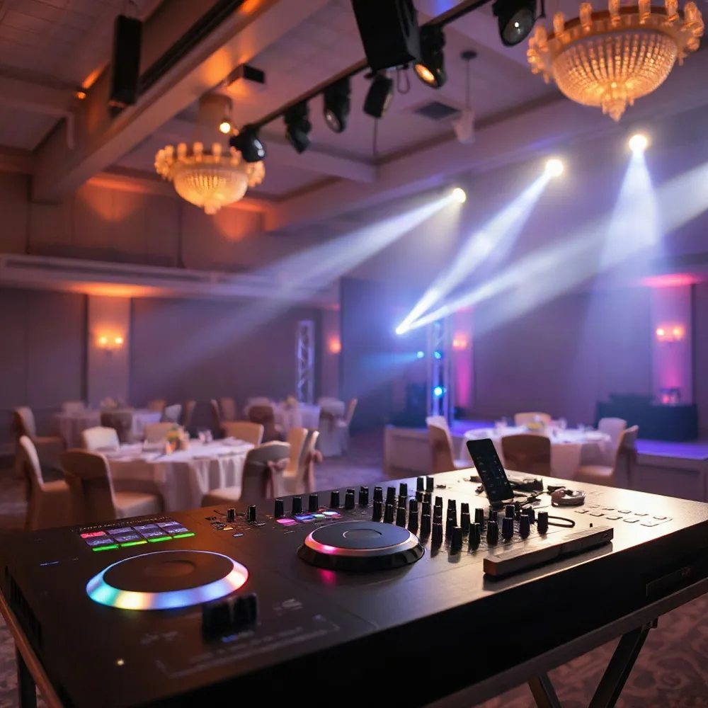 Kies voor een full-service entertainmentpartner en geniet van een stressvrij feest waarbij wij alle licht, geluid en muziek in eigen beheer voor je regelen.