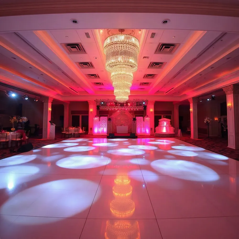 Een professionele DJ gecombineerd met onze spectaculaire verlichte dansvloer zorgt voor de ultieme WoW-factor waar jouw gasten nog lang over zullen napraten.