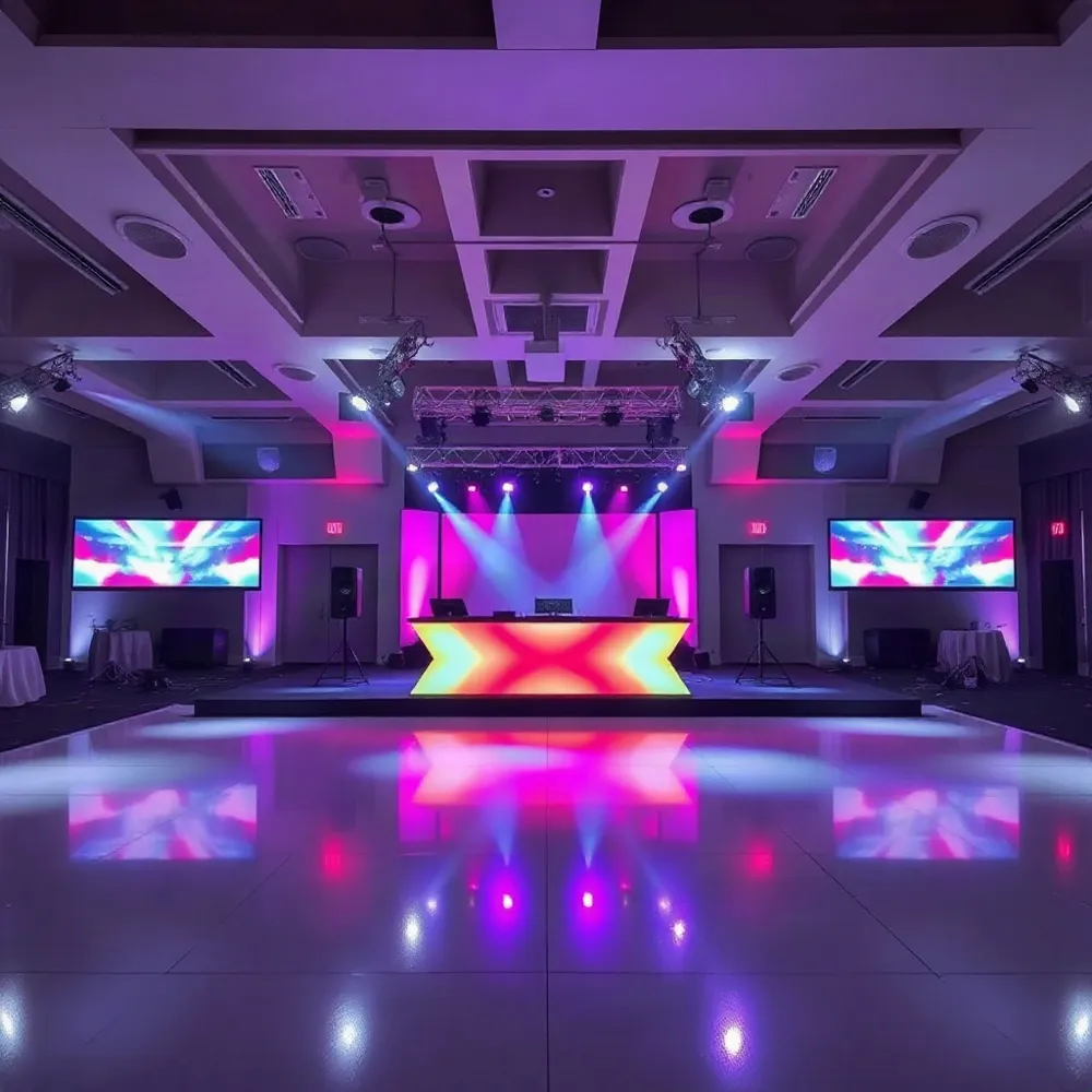 Laat ons de techniek, muziek en styling verzorgen voor die ultieme wow-factor, zodat jij zorgeloos kunt genieten van een evenement dat tot in de puntjes op maat is gemaakt.