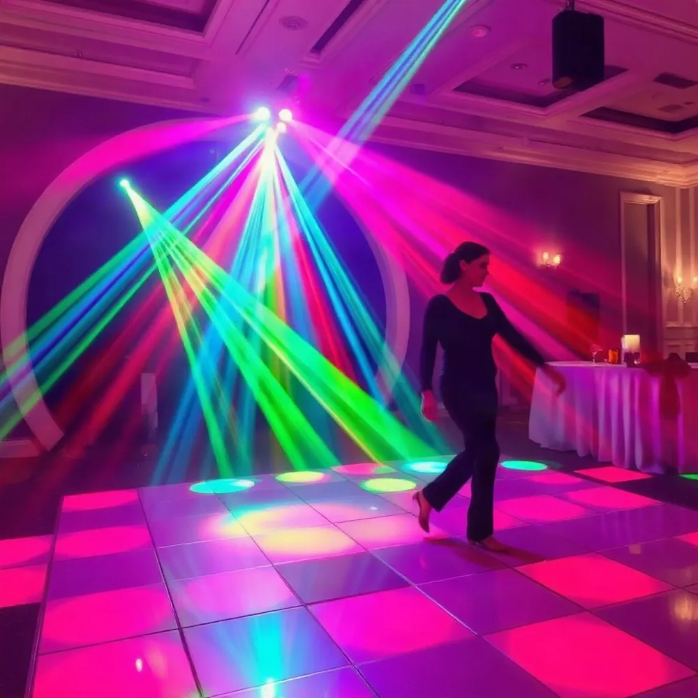 Creëer een onvergetelijke ervaring met onze spectaculaire verlichte dansvloer en professionele lichttechniek die gasten direct de vloer op lokt.