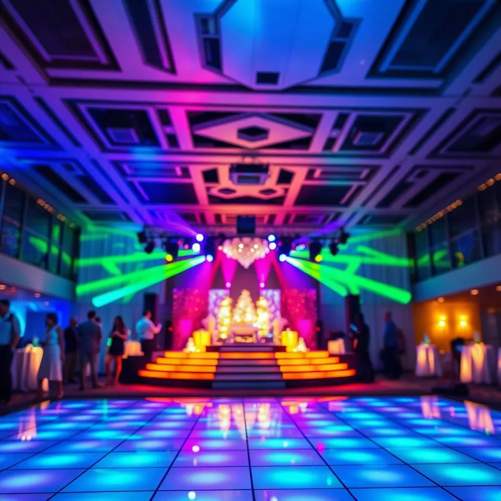 Maak jouw evenement uniek met onze creatieve entertainment-elementen, van een spectaculaire verlichte dansvloer tot een verrassende silent-disco.