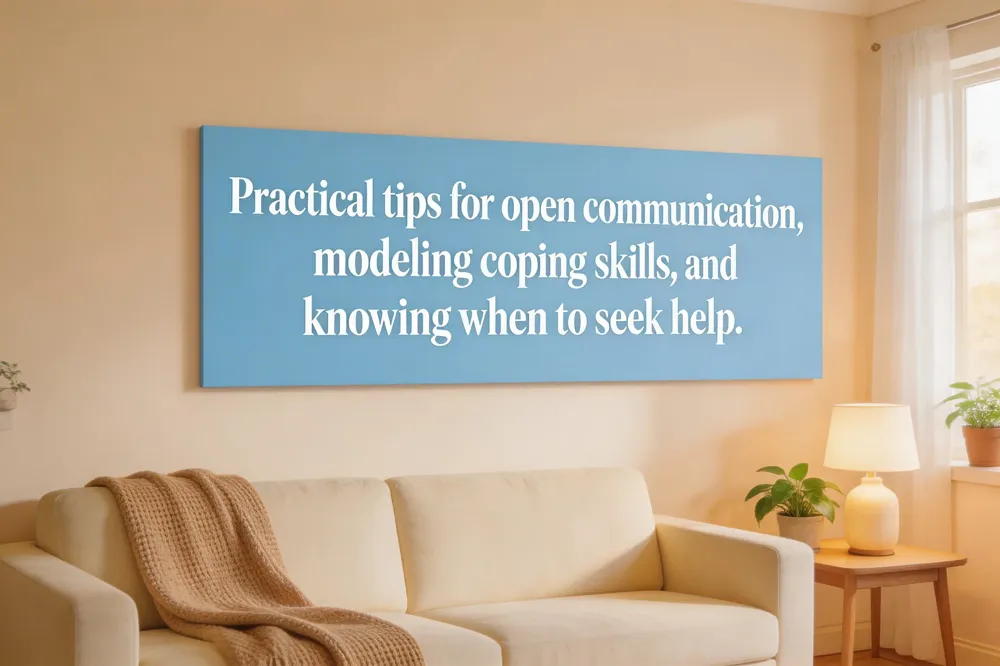 Practical tips for open communication, modeling coping skills, and knowing when to seek help.