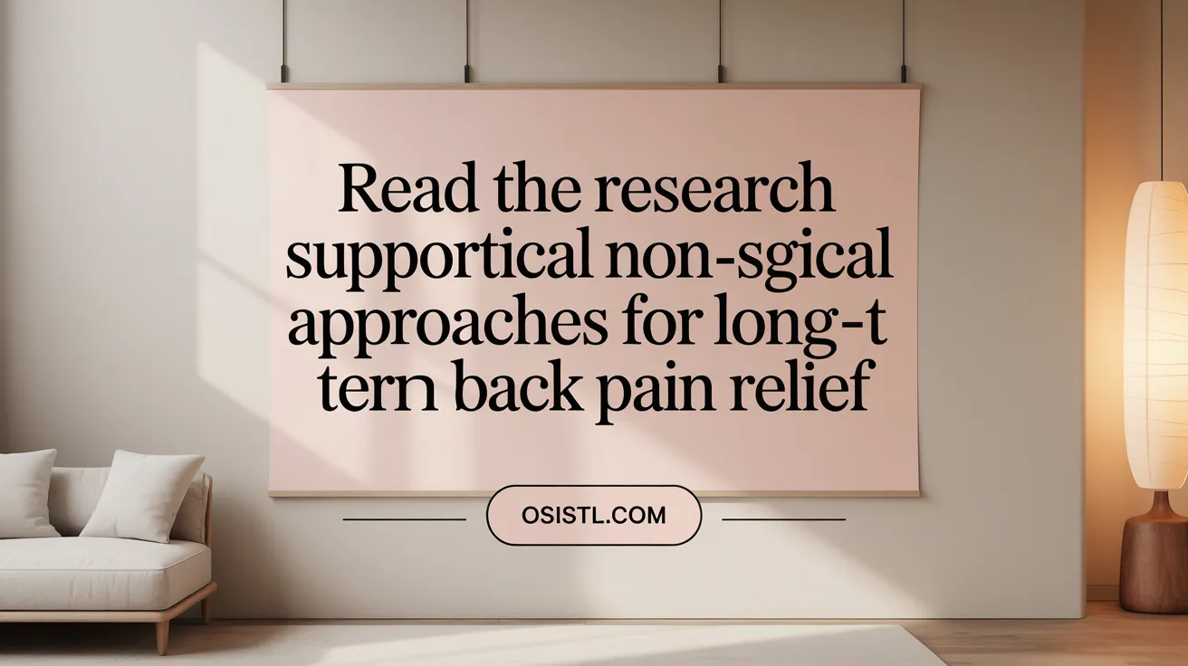 Read the research supporting non-surgical approaches for long-term back pain relief