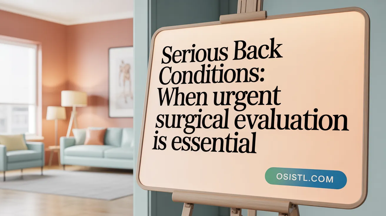 Serious Back Conditions: When Urgent Surgical Evaluation Is Essential