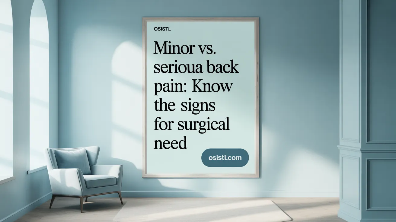 Minor vs. Serious Back Pain: Know the Signs for Surgical Need