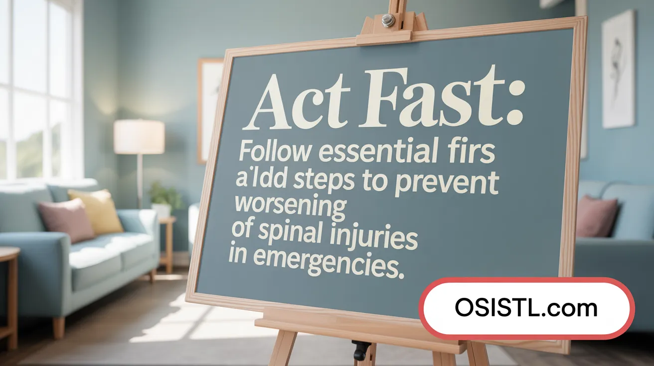 Act fast: Follow essential first aid steps to prevent worsening of spinal injuries in emergencies.