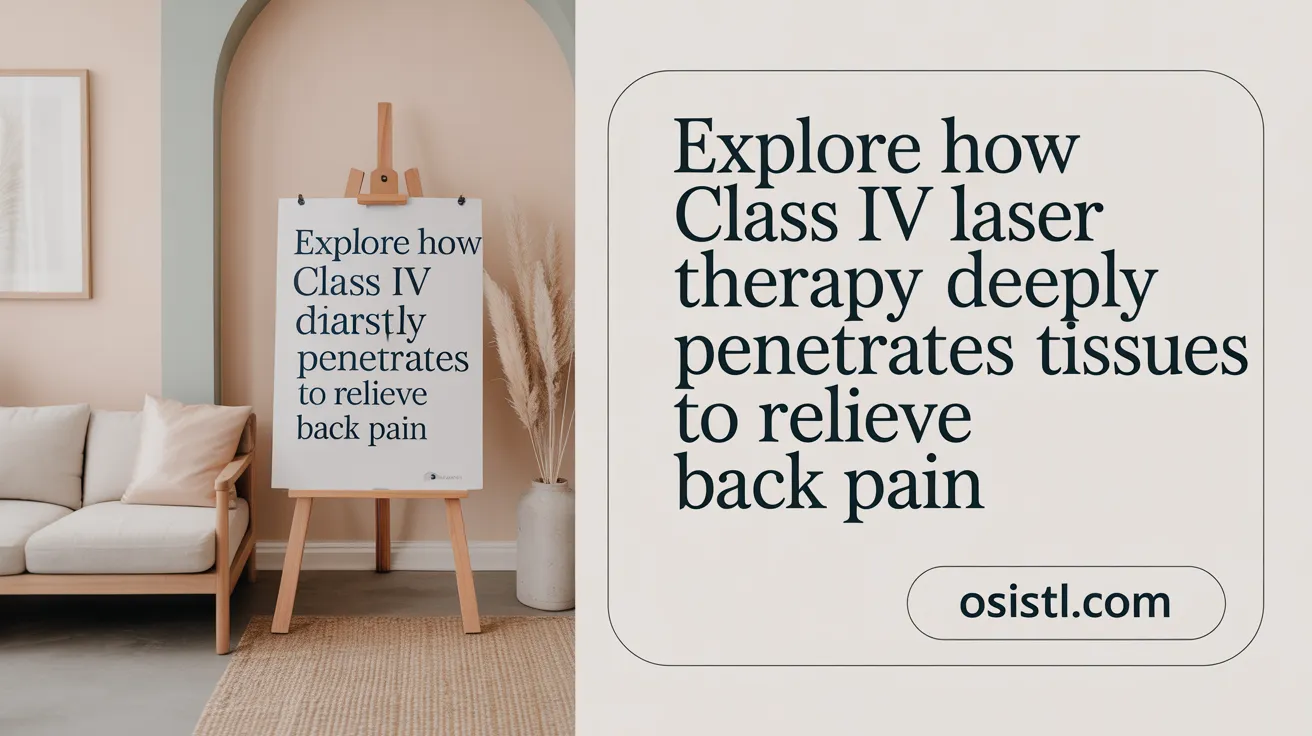 Explore How Class IV Laser Therapy Deeply Penetrates Tissues to Relieve Back Pain