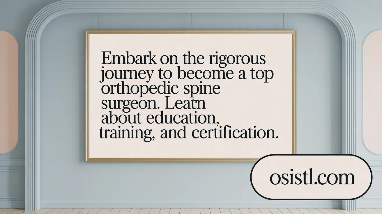 Embark on the rigorous journey to become a top orthopedic spine surgeon! Learn about education, training, and certification.