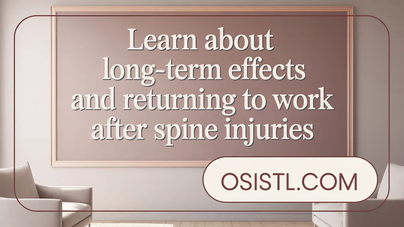 Learn About Long-Term Effects and Returning to Work After Spine Injuries