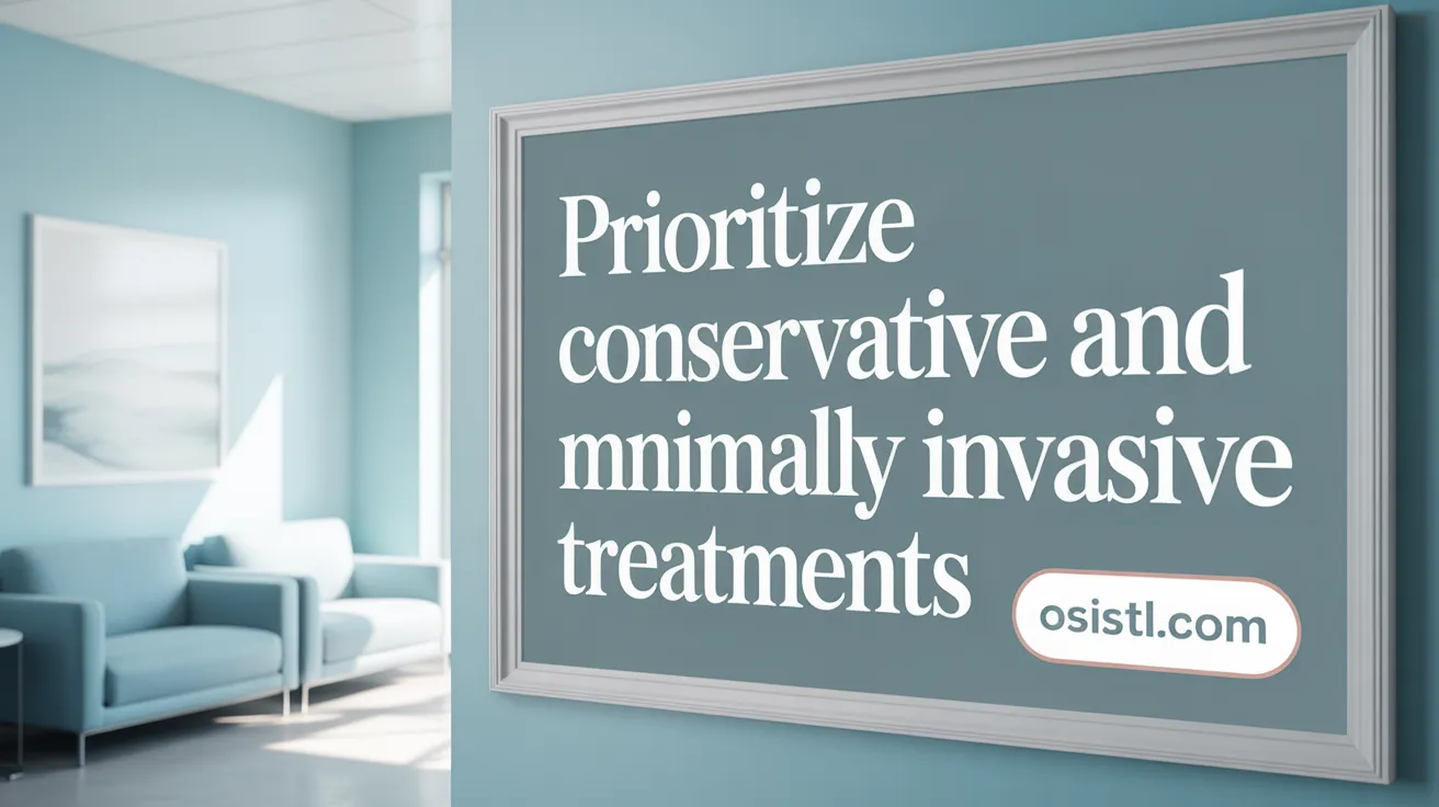 Prioritize Conservative and Minimally Invasive Treatments