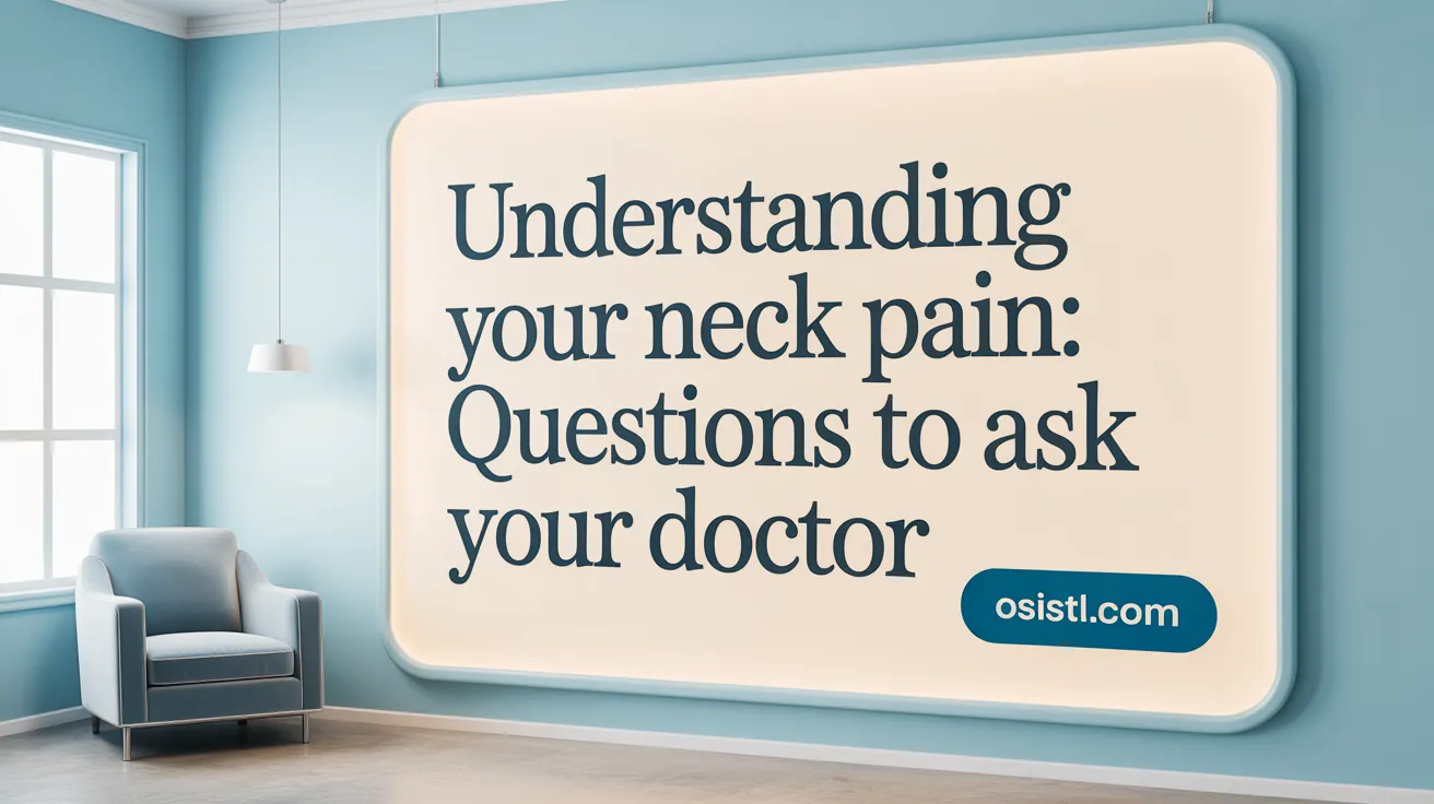 Understanding Your Neck Pain: Questions to Ask Your Doctor
