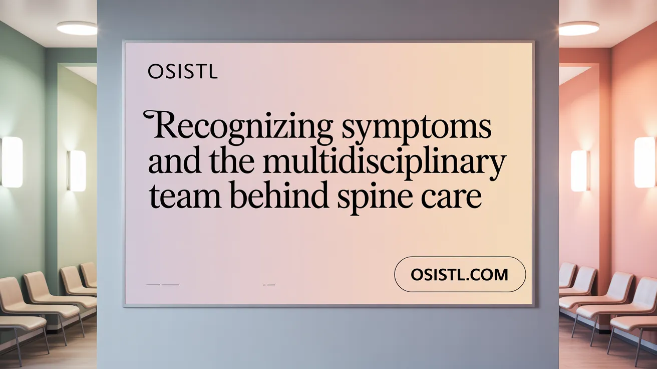 Recognizing Symptoms and the Multidisciplinary Team Behind Spine Care